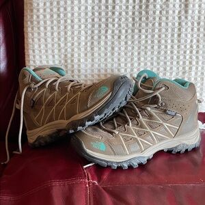 The North Face Women's Tan and Teal Athletic Shoes